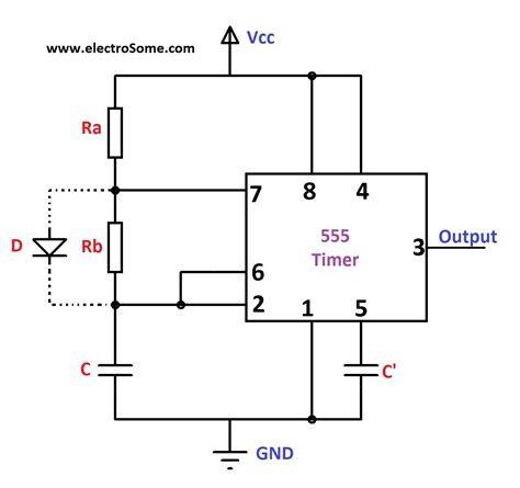 Monostable mode produces a single pulse of adjustable duration during a pushbutton press. Astable Multivibrator using 555 Timer