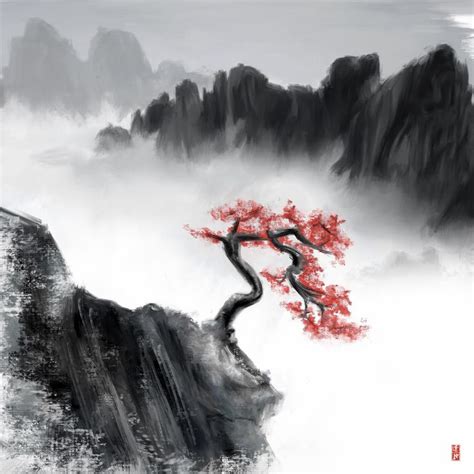 ‘chinese Mountainscape Painting By Ilyo Zen Painting Chinese Art