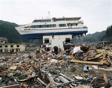 Egu Media Library Boat Dragged Inland In Akahama Japan By The 2011
