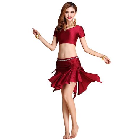Quality Belly Dance Costume New Sexy Bellydance Rehearse Clothing Indian Set Practice Service