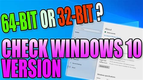 Check If You Have The 64 Bit Or 32 Bit Version Of Windows 10 Running On