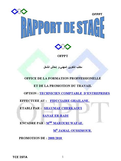Rapport De Stage Tri Ofppt Word Image To U