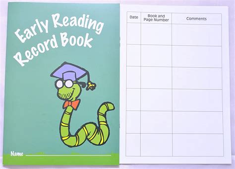 Childrens A5 Early Reading Record Book Uk Stationery