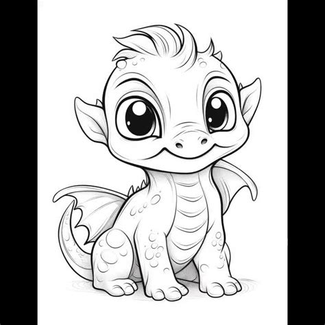 Coloring Pages Of Baby Dragons