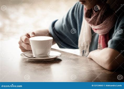 Beautiful Young Woman With A Cup Of Tea Stock Image Image Of