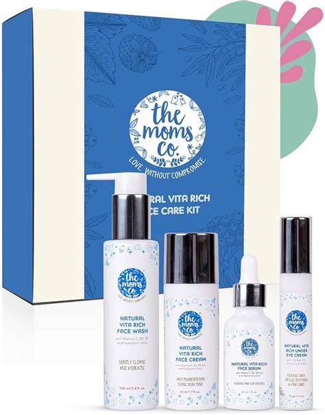 The Moms Co Natural Vita Rich Complete Face Care With Face Wash Cream Serum And Under Eye