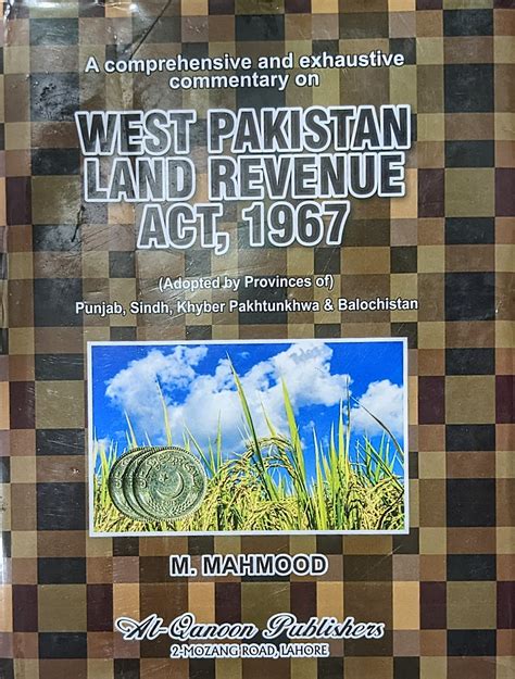West Pakistan Land Revenue Act 1967 Manzoor Law Book House