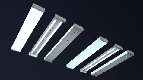 3d Model Fluorescent Lamp Vr Ar Low Poly Cgtrader