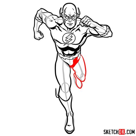 How To Draw The Flash Making A Sketch Of Running Barry Allen