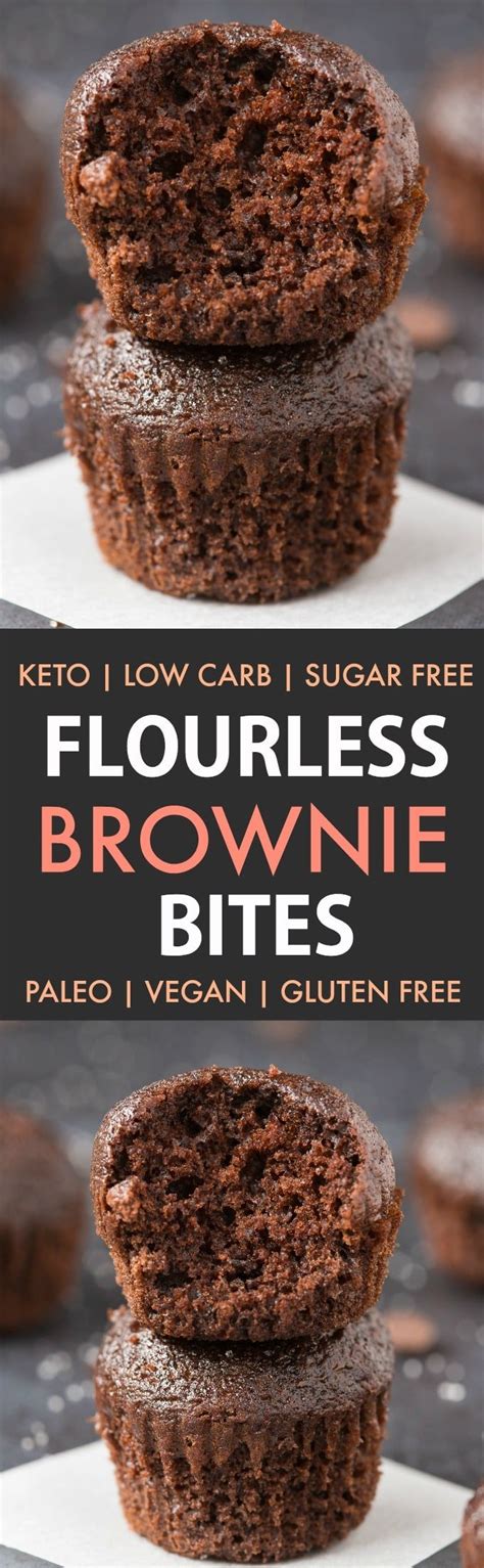 flourless paleo vegan brownie bites keto sugar free