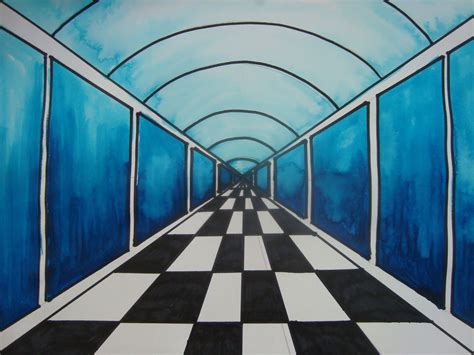 Draw Chess | great way to teach one-point perspective. Start with a central ... | Perspective ...