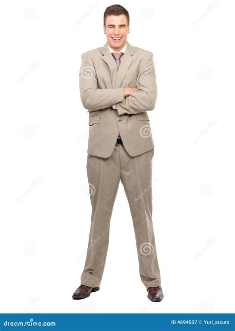 Full Body Portrait Of A Young Smiling Business Man Stock Image Image