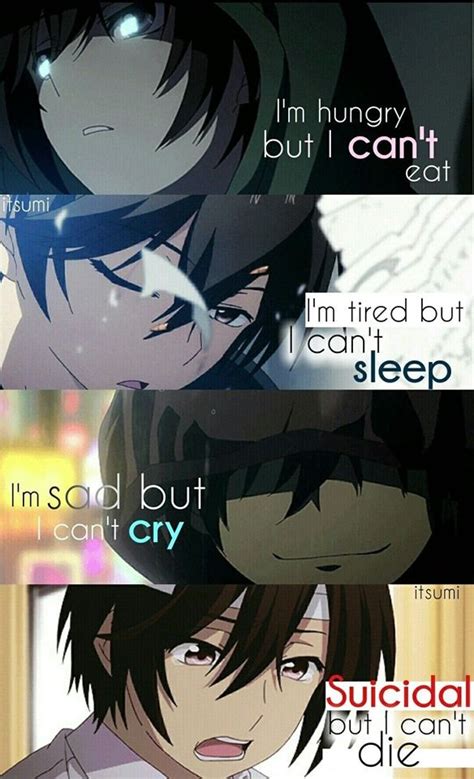 Depressed Anime Quotes Shortquotescc