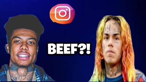 6ix9ine and blueface beef situation on instagram drama explained youtube
