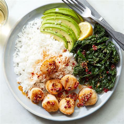 Scallop Rice Bowls With Crunchy Spice Oil Recipe Epicurious
