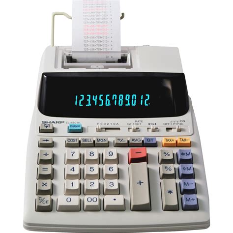 Sharp Calculators Shrel1801v Sharp El1801v Serial Printer Calculator