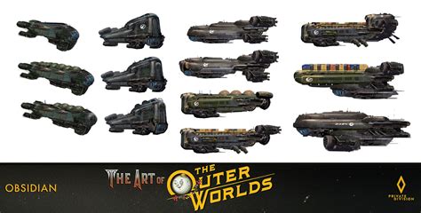 The Outer Worlds Spaceships By Bobby Hernandezhere Are Various Other