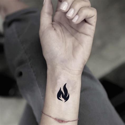 Little Fire Flame Temporary Tattoo Sticker Ohmytat