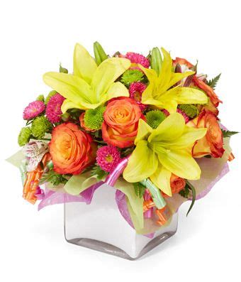 Birthday bouquets can contain many different types of flowers, such as roses, tulips, lilies, delphinium, carnations, daisy and chrysanthemum. Happy Birthday Bouquet at From You Flowers | Happy ...