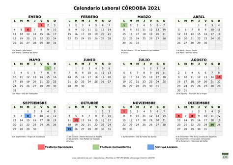 Estos son todos los 12 festivos que se podrán disfrutar en bizkaia en 2021 : Calendario Laboral 【CÓRDOBA 2021】 para IMPRIMIR