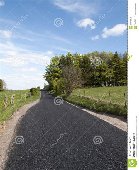 Single Lane Country Road Stock Photo Image Of Path Asphalt 91145508