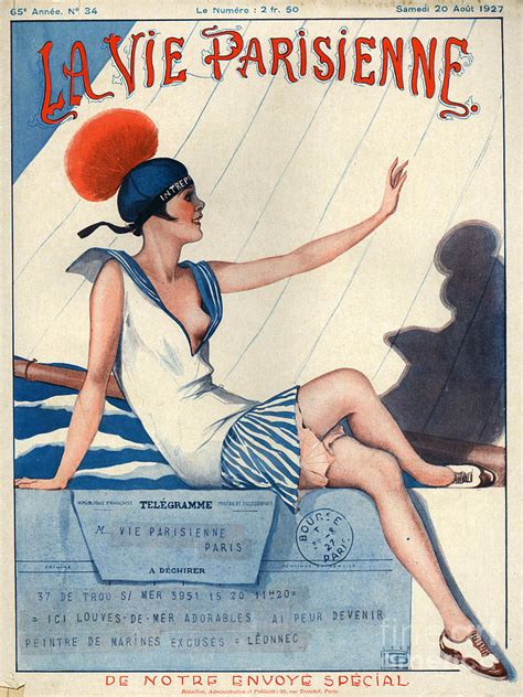 1920s France La Vie Parisienne Magazine 237 Drawing By The Advertising
