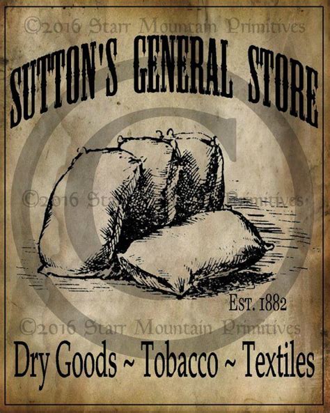 Primitive Vintage General Store Dry Goods Textiles Jpeg Etsy