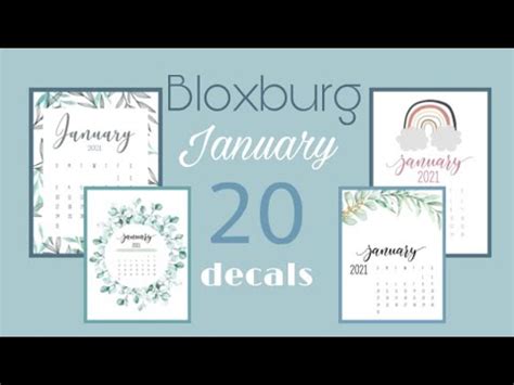Bloxburg January Decals Minimalist Aesthetic YouTube