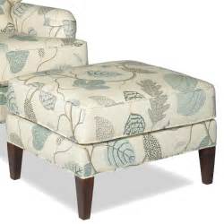 Hickorycraft Accent Chairs Transitional Ottoman With Tall Tapered Legs