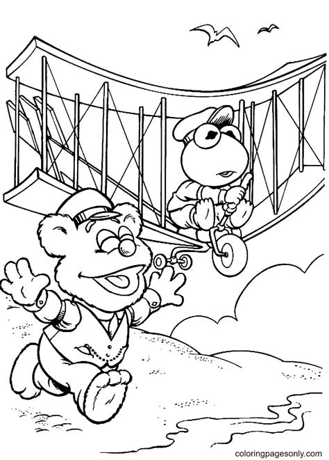 Fozzie Bear Muppet Babies Coloring Pages Kids Page Muppet Babies