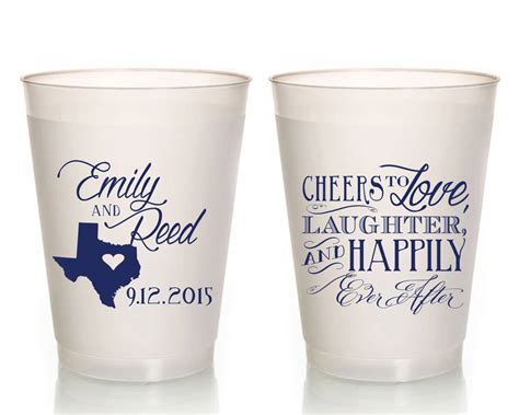 Personalized Frosted Flex Cups Plastic Party Cups Wedding Etsy