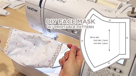 Free face mask sewing pattern & tutorial & video on how to sew homemade face mask, with pocket for filter & nose wire. DIY: How to make your own washable face mask (printable ...