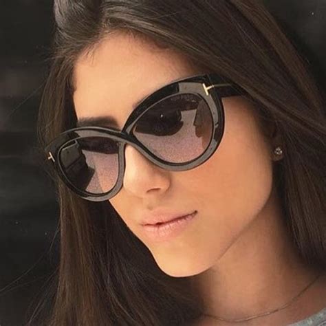 Buy Qpeclou Big Frame Cat Eye Sunglasses Women Fashion