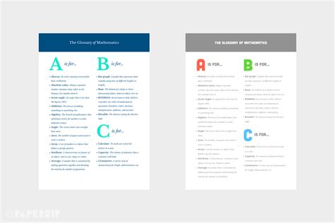 Glossary Template Editable Paperzip