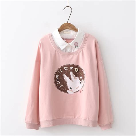 Kawaii Rabbit Pastel Harajuku Sweater Kawaiitherapy