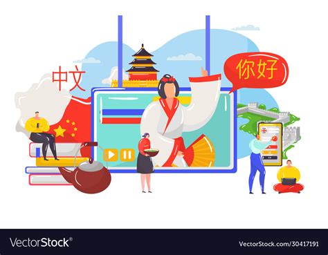 Learning Chinese Language Royalty Free Vector Image