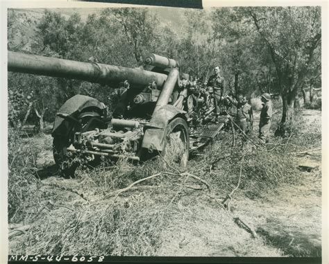 Undamaged German Artillery Weapon Near Cori Italy On 31 May 1944 The