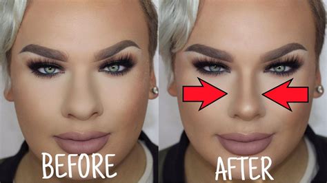 You can administer highlighter down the link of the nostrils, which will improve the length. How to Make a BIG Nose look Small | Nose Contouring | Make-Up Ideas And Beauty Tips | Pinterest ...