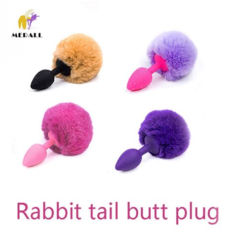 Furry Rabbit Tail Butt Plug Anal Sex Toys Erotic Toys Rabbit Balls Anal