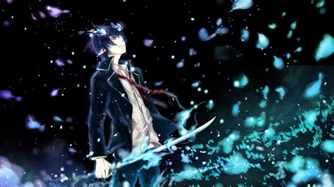 The story revolves around rin okumura, a teenager who discovers he and his twin brother yukio are the sons of satan born from a human woman, and he is. Full HD Wallpaper exorcist sword okumura rin butterfly tie ...
