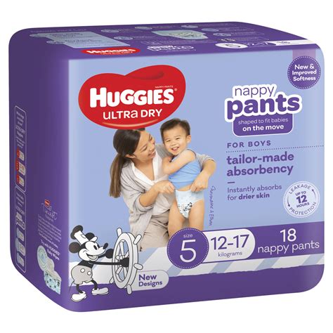 Buy Huggies Ultra Dry Nappy Boy Pants Size 5 At Mighty Ape Australia