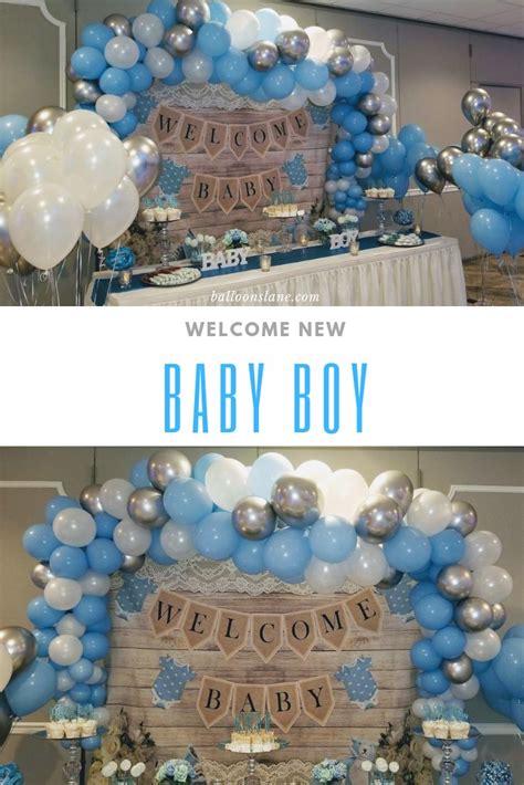 I truly needed blue punch since i was having a kid this time. ARCH BALLOON ORGANIC GARLAND | Baby shower balloon arch ...