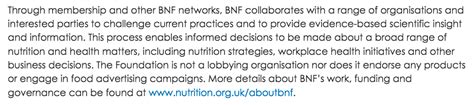 Should The British Nutrition Foundation Be Giving Nutrition Advice