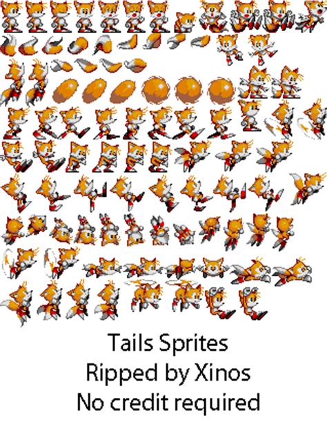 Tails Sprite Sheet Transparent