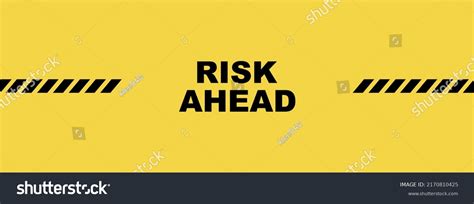 Risk Ahead Sign On White Background Stock Vector (Royalty Free