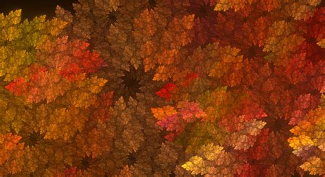 Abstract Fractal Leaves Fall Wallpapers Hd Desktop And Mobile