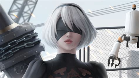 X B Nier Automata Anime X Resolution Hd K Wallpapers Images Backgrounds