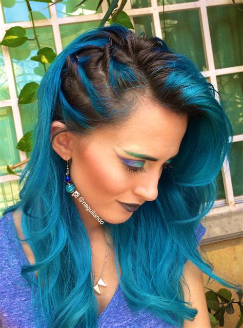 I had level 9 blonde hair that i toned with t14 and poseidon left. Makeup and hair Blue hair #bluehair @naguilando (instagram ...