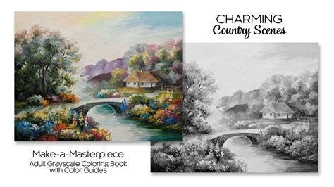 In 20th century scientists have studied some of the therapeutic advantages of coloring pages, especially for adults. Charming Country Scenes ~ Adult Grayscale Coloring Book ...
