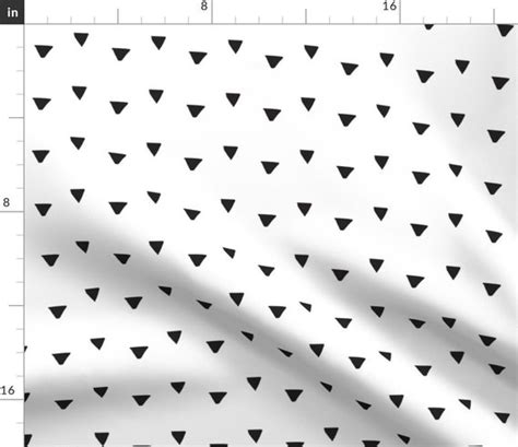 Geometric Black And White Fabric Paintedtriangles By Etsy